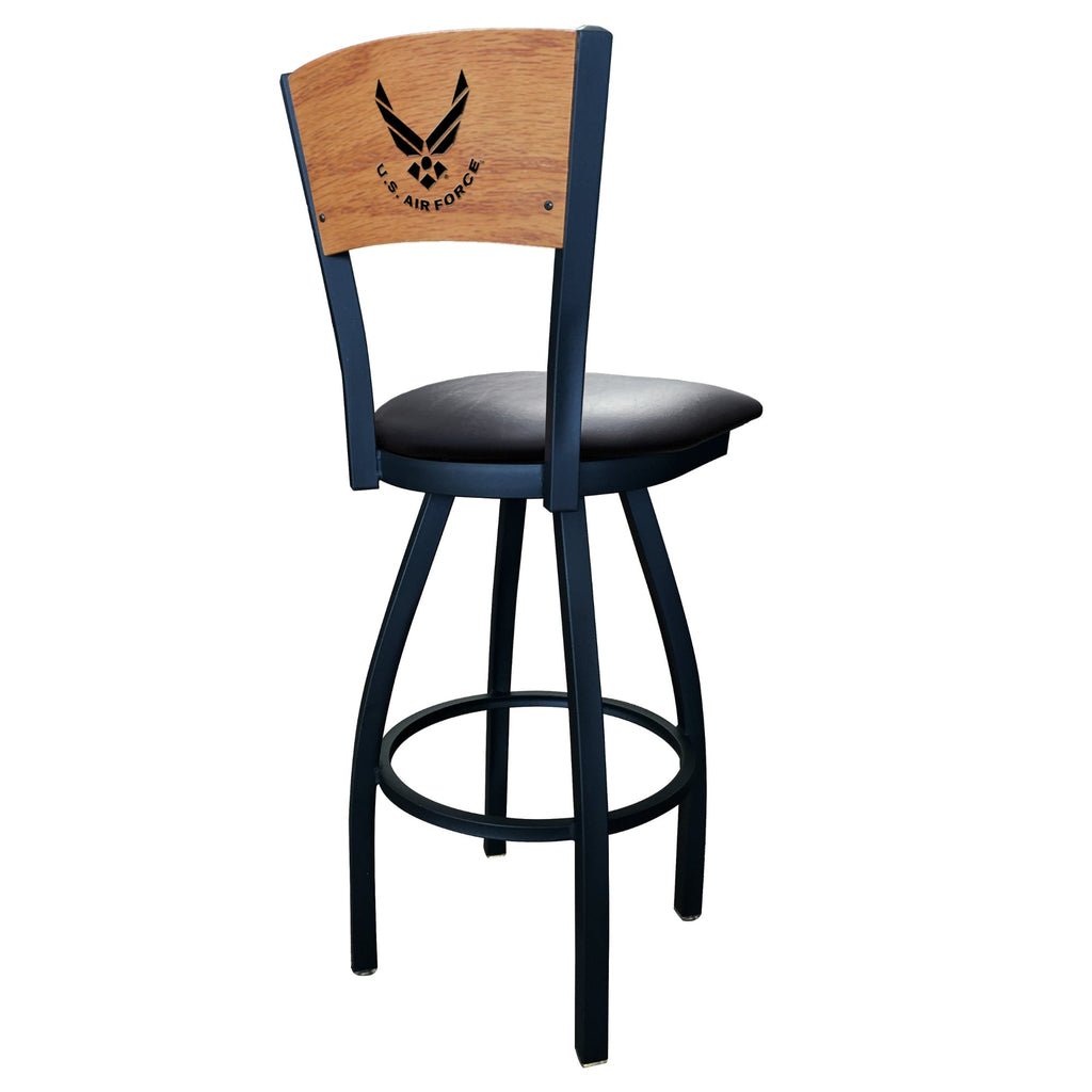 Air Force Wings Swivel Stool with Laser Engraved Back*