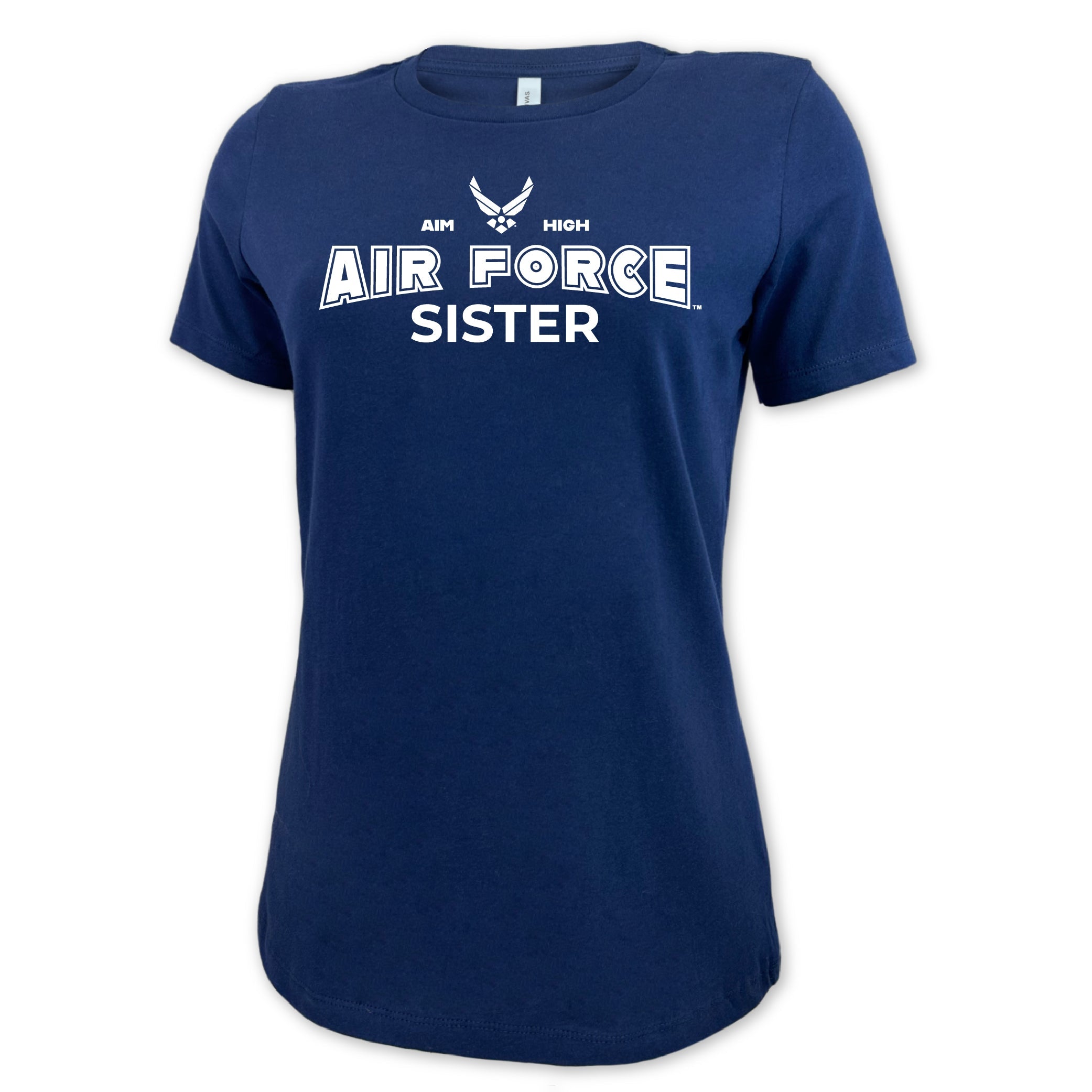 Air Force Sister Ladies T-Shirt (Navy)