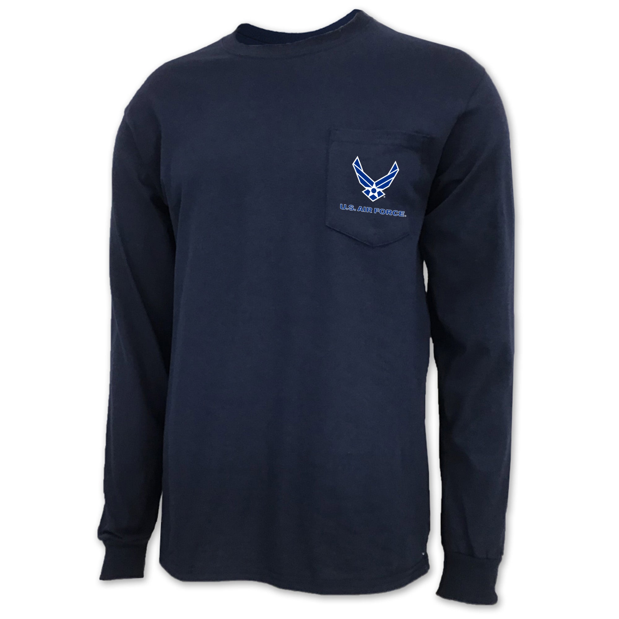 Air Force Wings Logo Long Sleeve Pocket T-Shirt