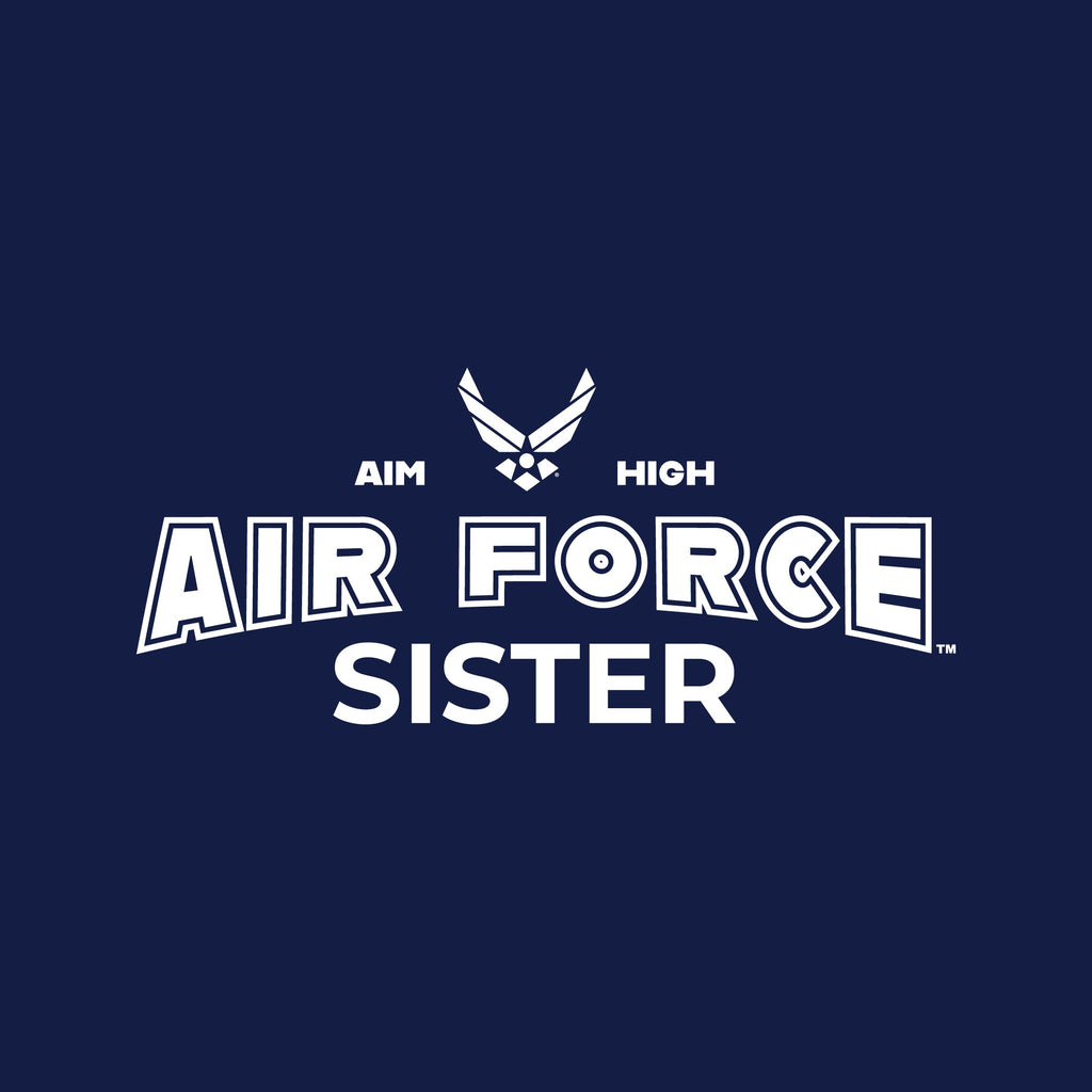 Air Force Sister Ladies T-Shirt (Navy)