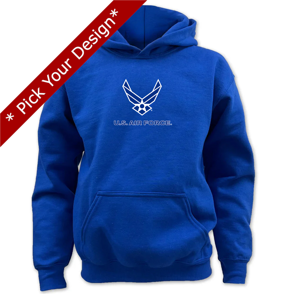 Pick Your Design Air Force Youth Hooded Sweatshirt