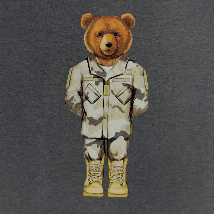 Crew Dog Air Force Uniform Bear T-Shirt (Charcoal)
