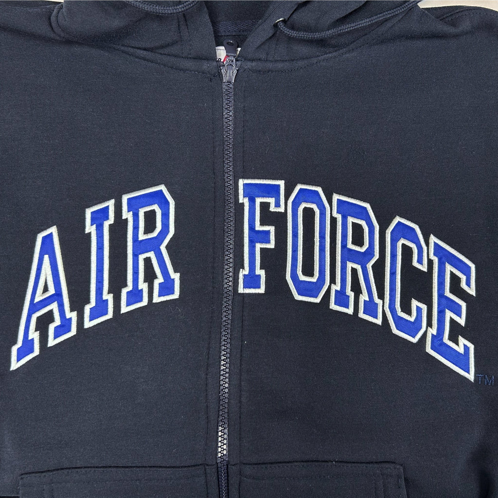 Air Force Embroidered Full Zip Hoodie Sweatshirt (Navy)