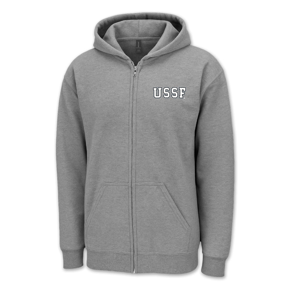 Pick Your Design Space Force Full Zip Hooded Sweatshirt