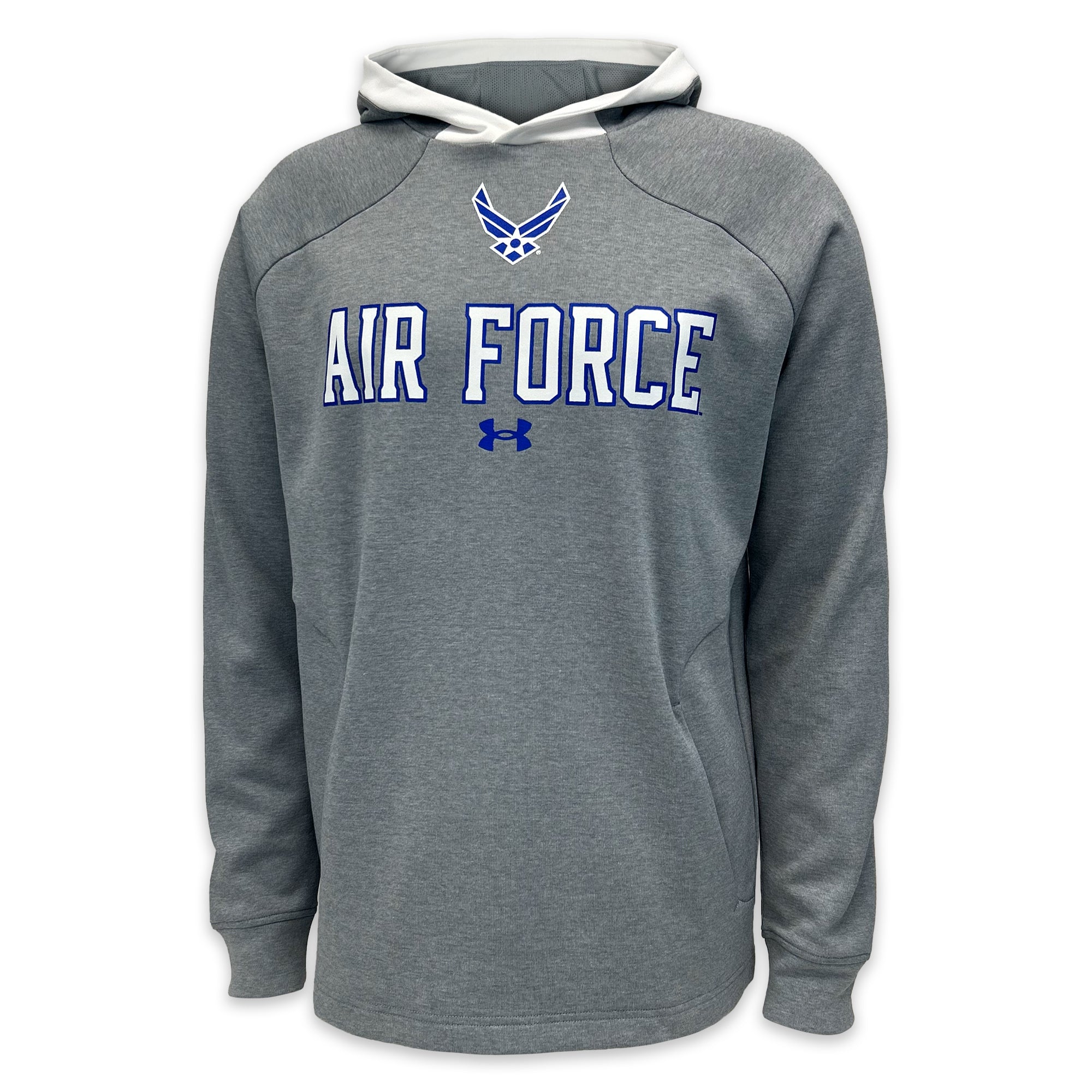 Air Force Under Armour Gameday Double Knit Fleece Hood (Grey)