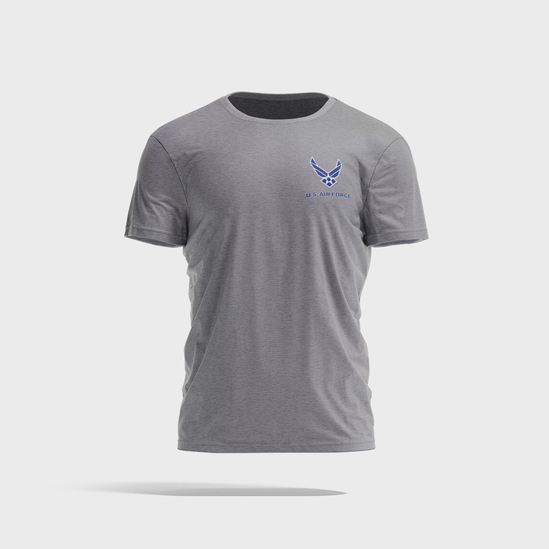 Air Force Wings Left Chest Logo T-Shirt (Black)
