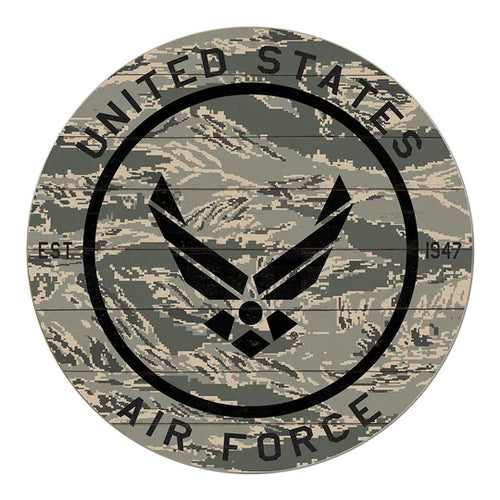 Air Force Camo Circle Sign (20x20)