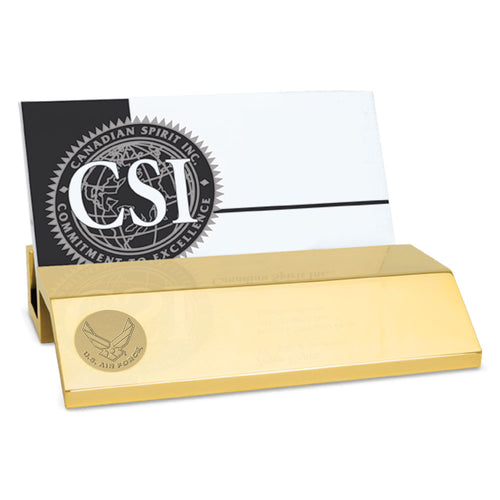 Air Force Wings Business Card Holder (Gold)