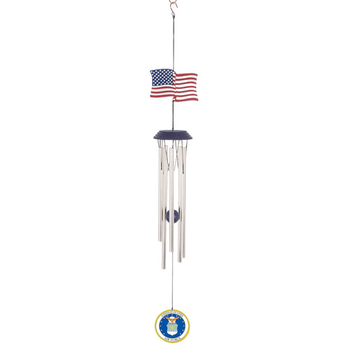 Air Force Seal USA Flag Wind Chimes