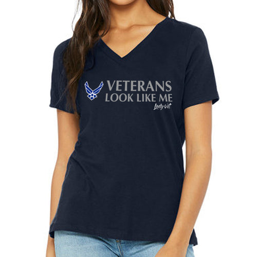 Air Force Vet Looks Like Me V-Neck T-Shirt