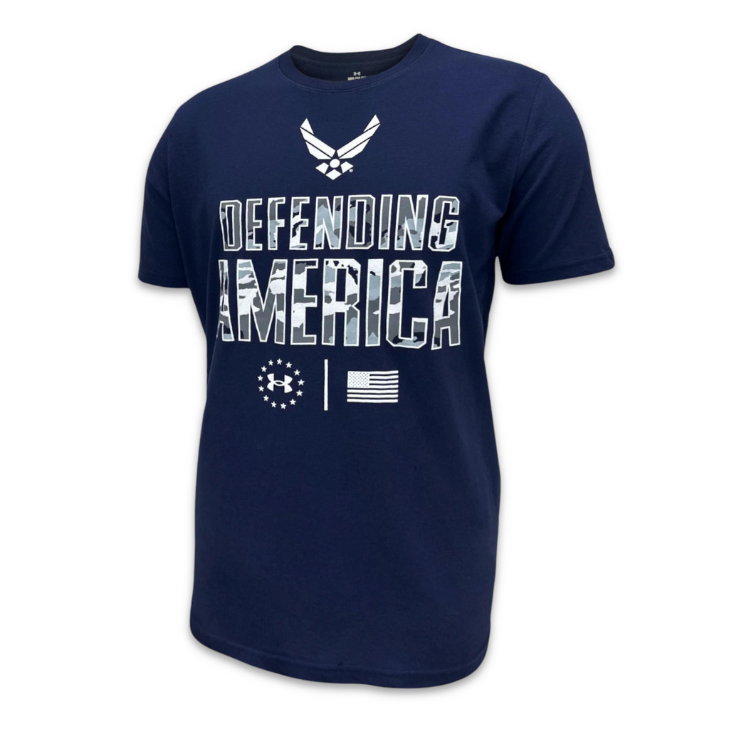 Air Force Under Armour Defending America Camo Cotton T-Shirt (Navy)
