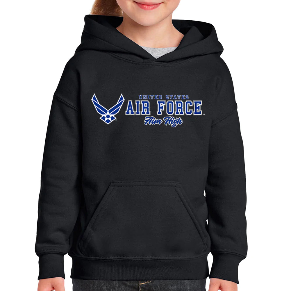 Air Force Aim High Chest Print Youth Hood