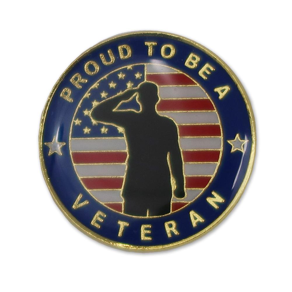 Proud To Be A Veteran Lapel Pin