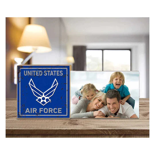 Air Force Faux Rusted Floating Picture Frame
