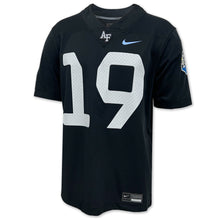 Load image into Gallery viewer, Air Force Nike Men&#39;s #19 Game Replica Football Jersey (Black)