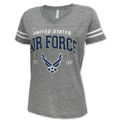Air Force Ladies Wings Est. 1947 T-Shirt (Grey Heather)