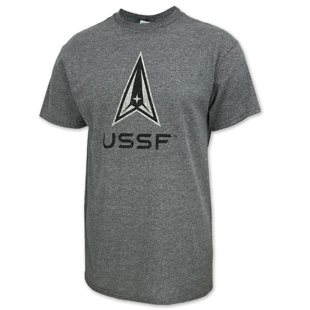 Space Force Distressed Logo T-Shirt (Graphite)