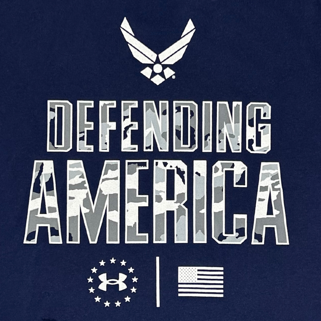Air Force Under Armour Defending America Camo Cotton T-Shirt (Navy)