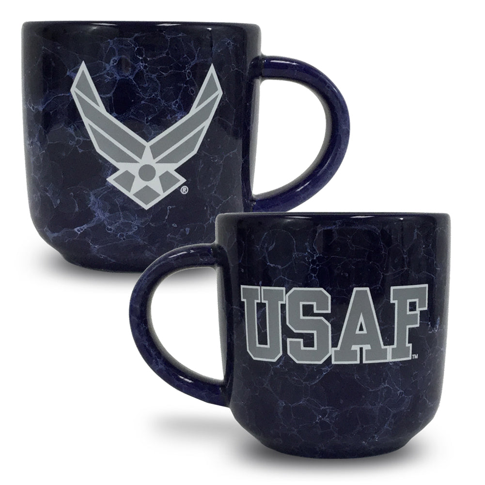 Air Force Marbled 17 oz Mug (Navy)