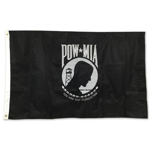 POW MIA 2 SIDED EMBROIDERED FLAG (3'X5) 2