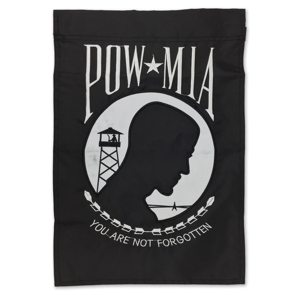 POW MIA EMBROIDERED GARDEN FLAG (12"X18") 2